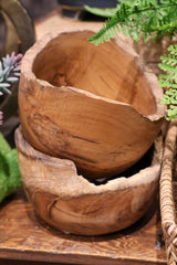 Treasured Moments Teak Round Bowl