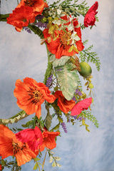 22" Noah Wild Poppy Wreath