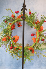 22" Noah Wild Poppy Wreath