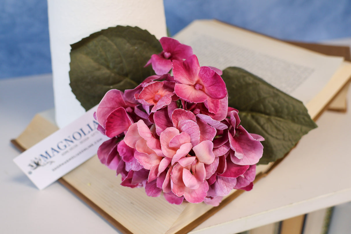 Real Touch Fairhope Magenta Hydrangea Spray