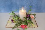 10" Aria Mixed Blossom & Lace Candle Ring