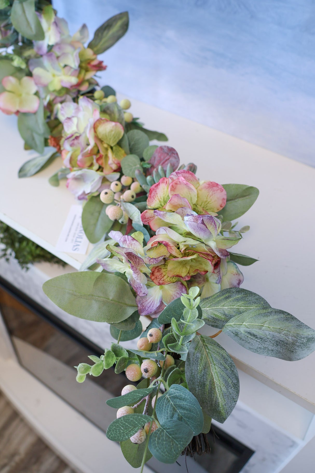 45" Hydrangea Succulent Garland