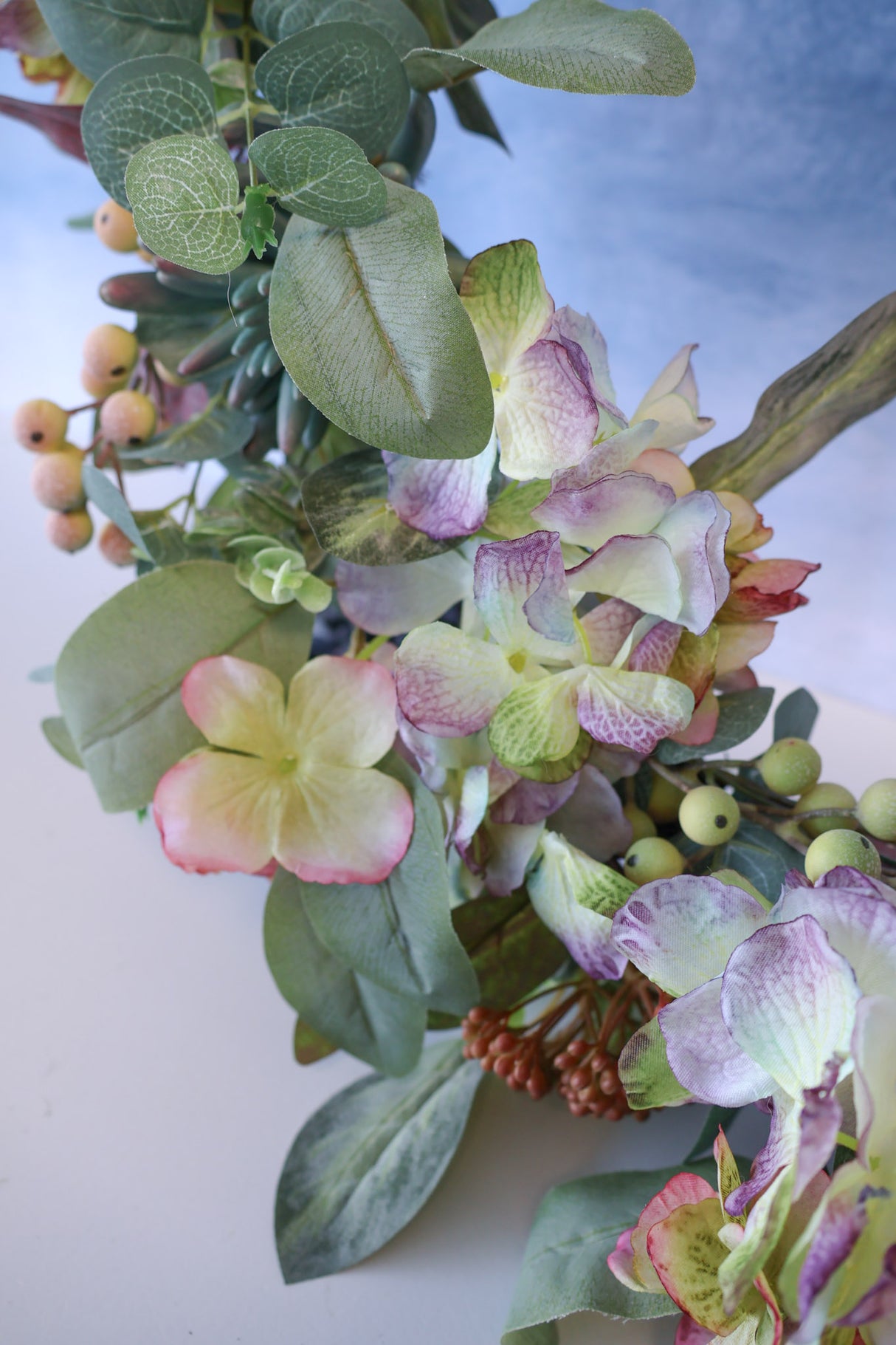 45" Hydrangea Succulent Garland