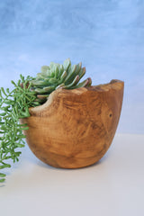 Treasured Moments Teak Round Bowl