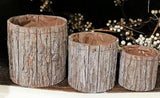 Grey Bark Containers -3 Sizes