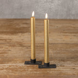 3D Flame Gold Taper Candle