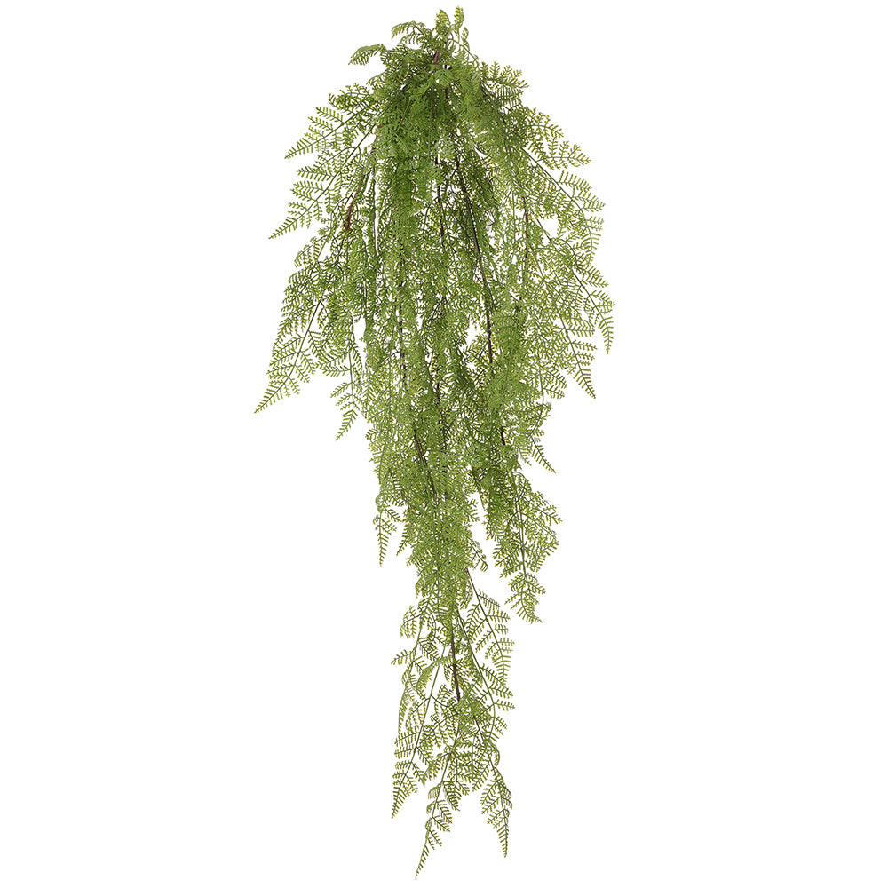 Real Touch Leather Fern Hanging Bush