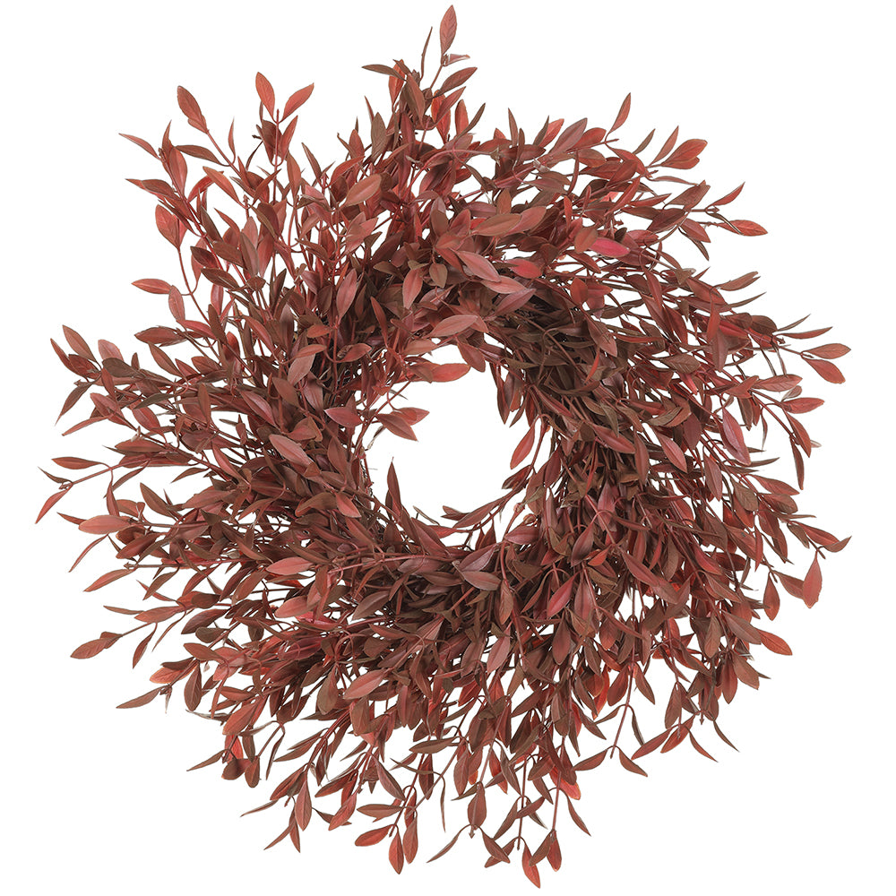 14" Willow Burgundy Candle Ring