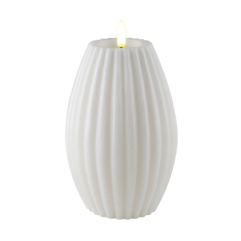 4x6" Deluxe White Stripe Candle