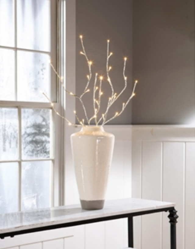 Indoor/Outdoor Silver Metallic Branches