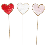 Stained Glass Heart Picks -3 Colors