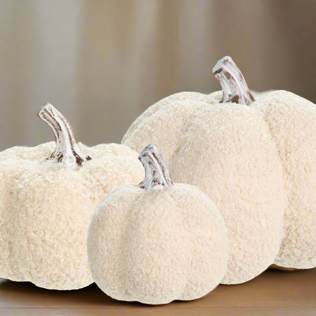 Beige Fur Pumpkin -3 Sizes