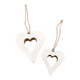 Enamel Cutout Heart Hanger -2 Sizes