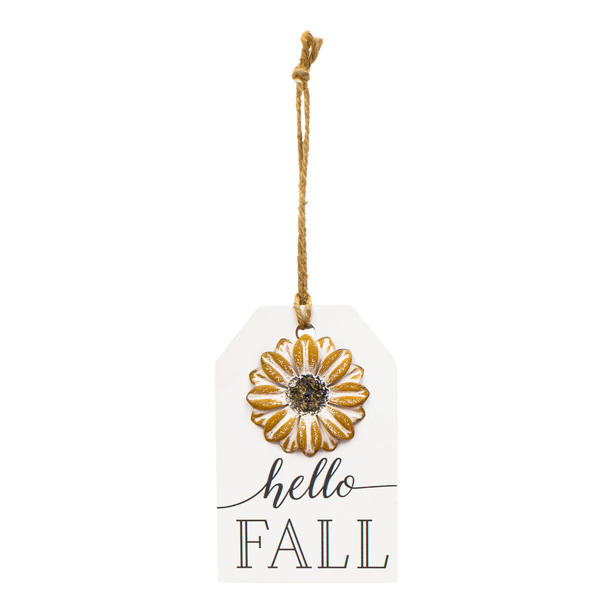 Hello Fall Sunflower Tag