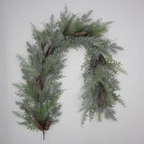 6' Snowflake Pinecone Garland