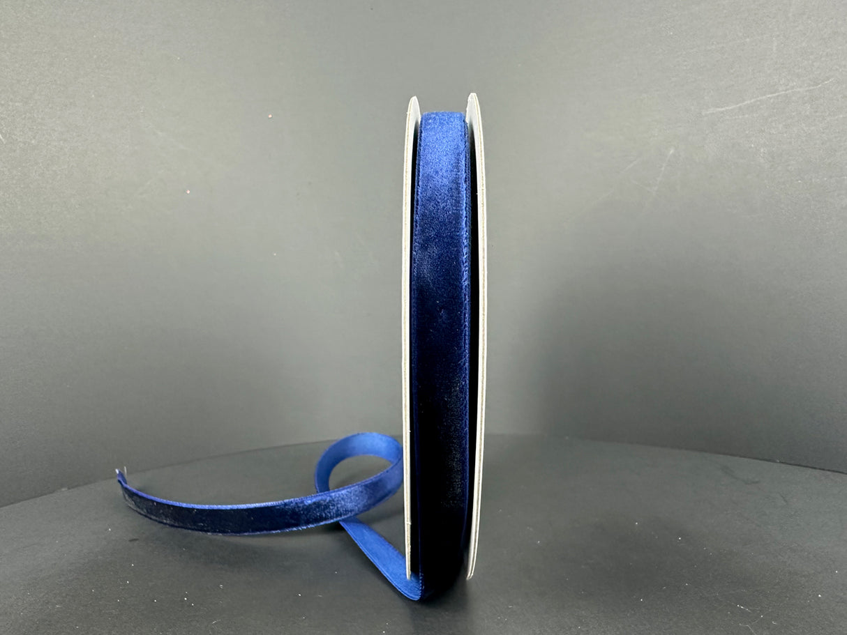 Mini Blue Velvet Ribbon Bolt