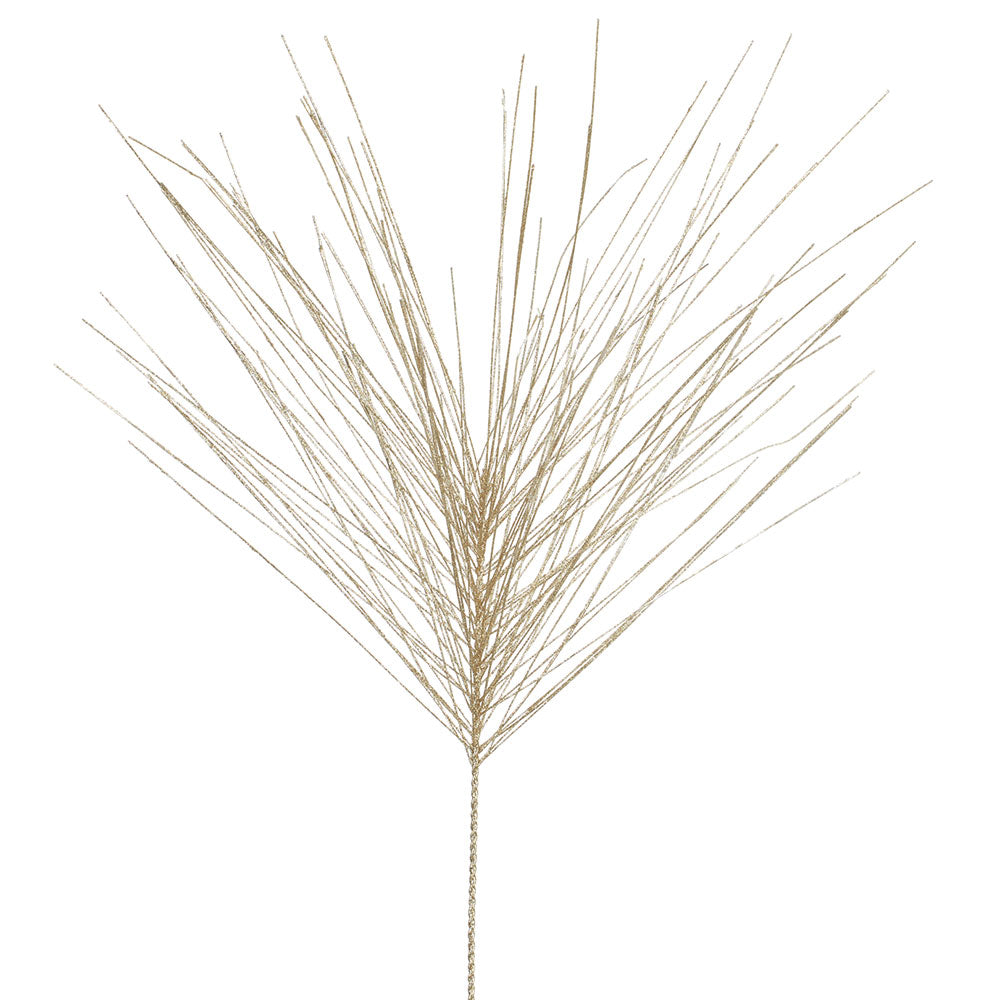 Glittering Gold Long Needle Pine Spray