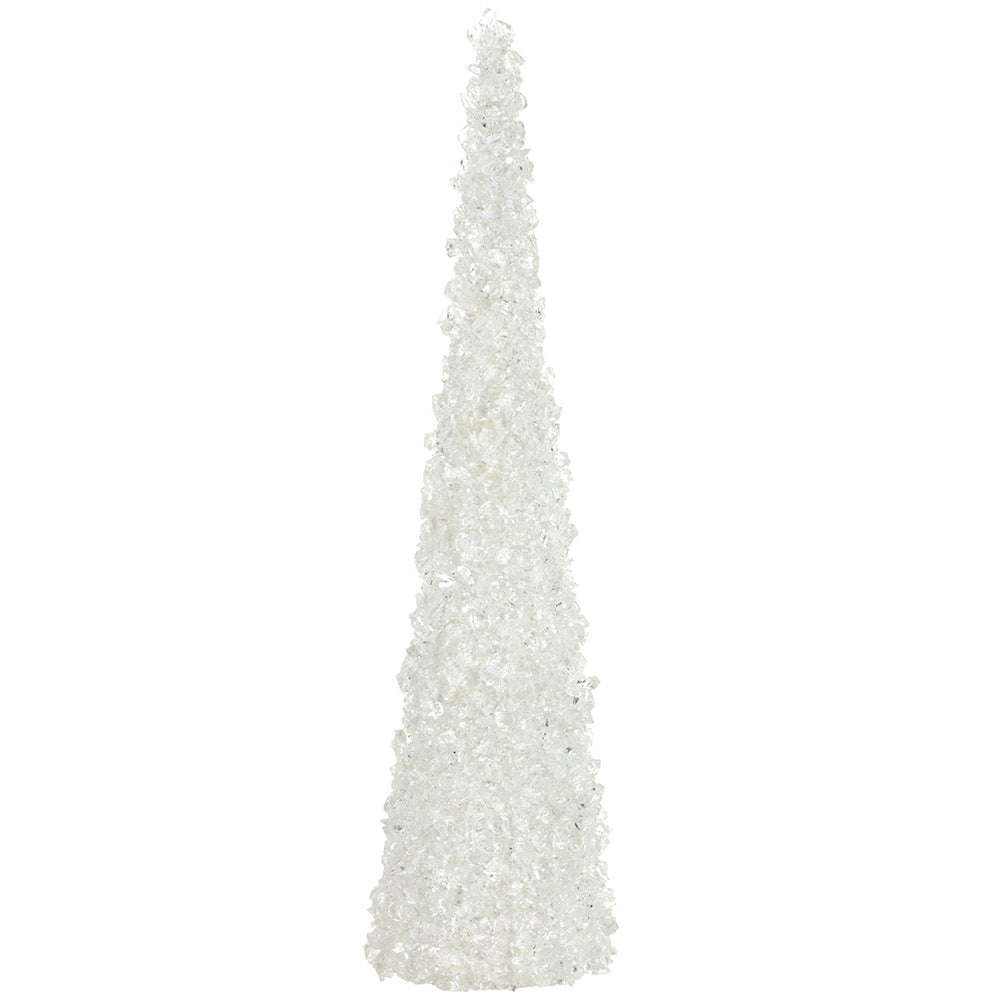 18" All Ice Beaded Cone Tree