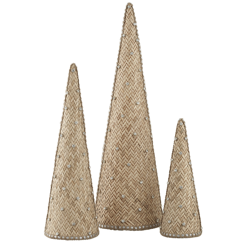 Jewel Touch Cone Tree Set of 3