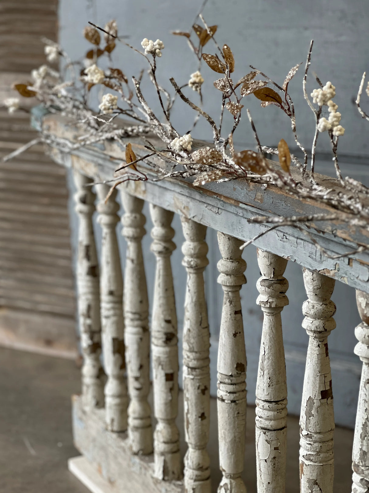 5' Icy Birch Berry & Leaves Garland