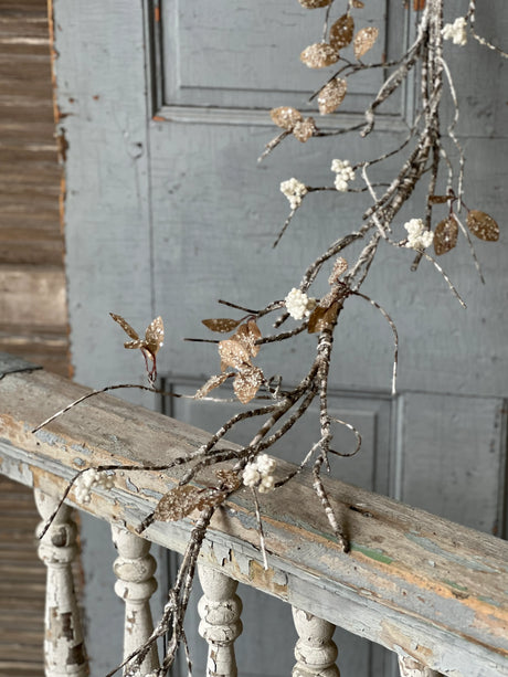 5' Icy Birch Berry & Leaves Garland