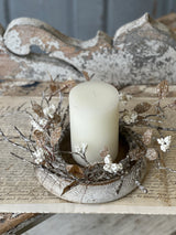 Icy Birch Berry & Leaves Candle Ring