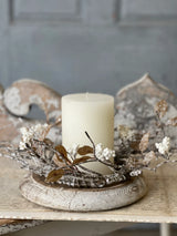 Icy Birch Berry & Leaves Candle Ring