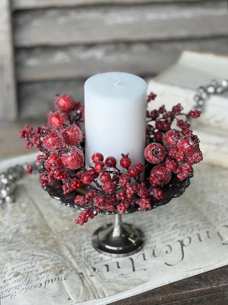 10" Iced Imperial Berry Candle Ring