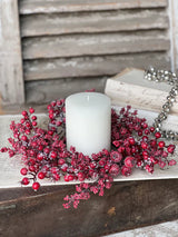 14" Iced Imperial Berry Candle Ring