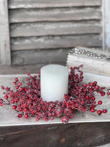 14" Iced Imperial Berry Candle Ring