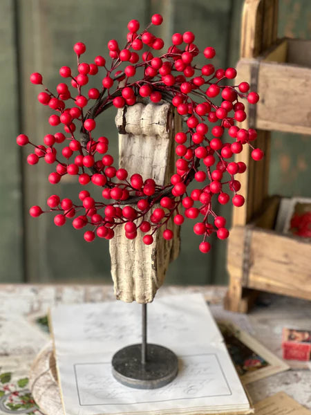 10" Matte Weatherproof Berry Candle Ring