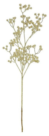 Gold Glittered Berry Spray