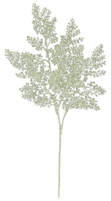 Silver Glittered Maidenhair Spray