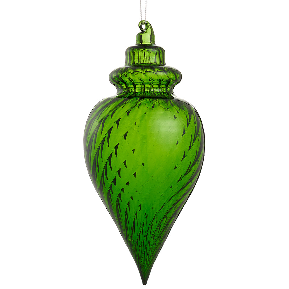 Green Glass Finial Ornament