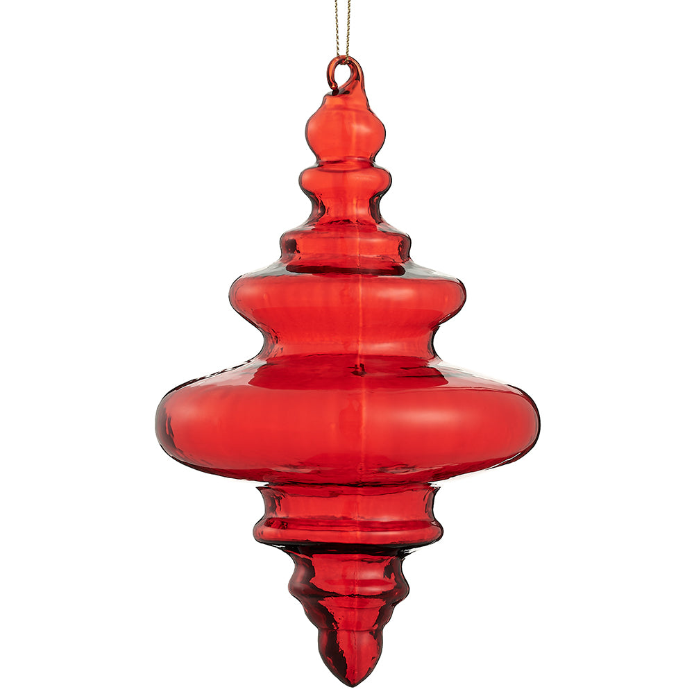 Red Glass Finial Ornament