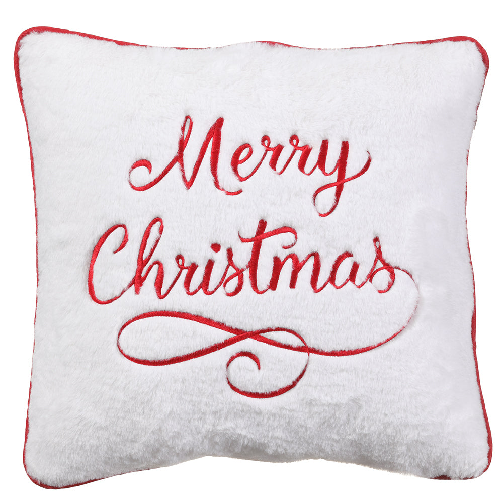 Merry Christmas Fur Pillow