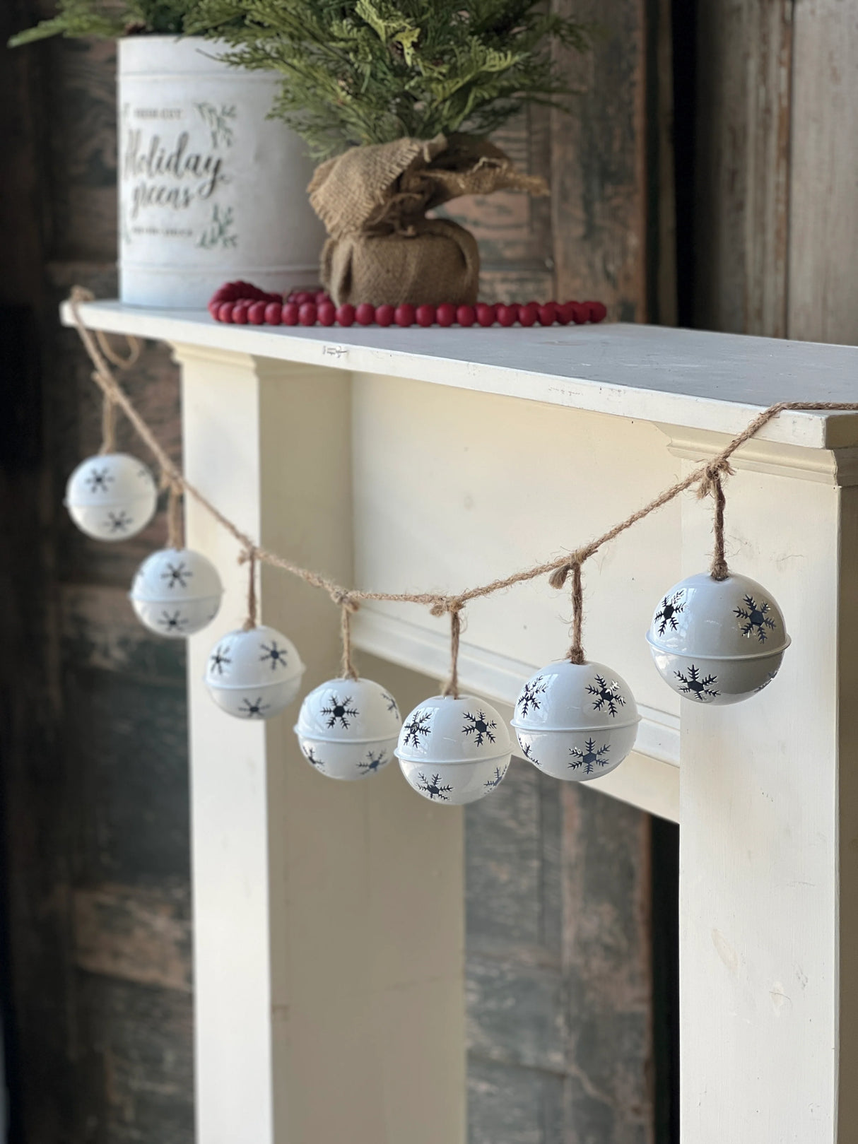 White Jubilant Jingle Bell Garland