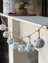 White Jubilant Jingle Bell Garland