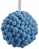 Blue Pompom Ball Ornament