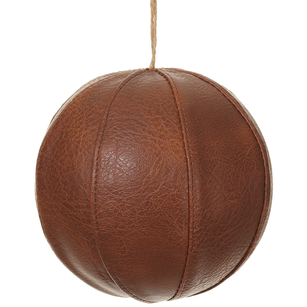 Faux Leather Ball Ornament