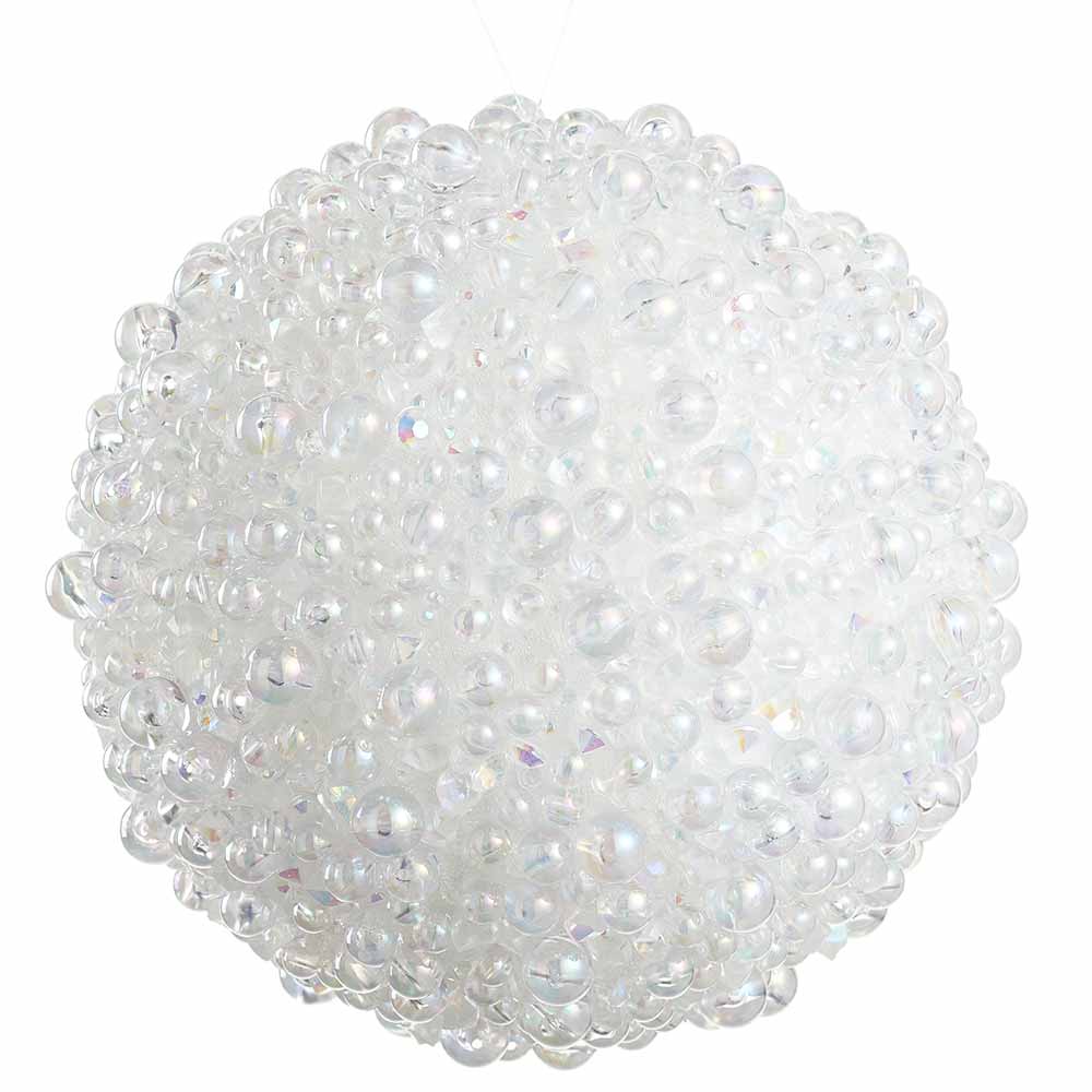 Snowball Beaded Ornament