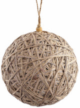 6" Metallic Jute/Yarn Ball Ornament