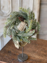 Frosted White Spruce Candle Ring