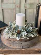 Iced Calgary Holly Candle Ring
