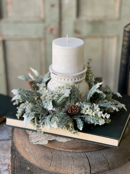 Iced Calgary Holly Candle Ring