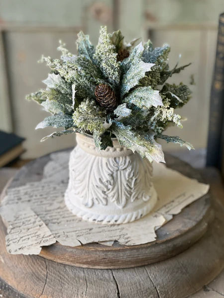 Iced Calgary Holly Half Sphere