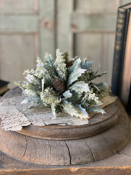 Iced Calgary Holly Half Sphere