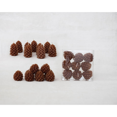 Pinecone Shaped Tealight Box of 9