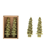 Tree Shaped Taper Candle Set of 2