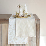 Gold Threaded Woven Table Runner